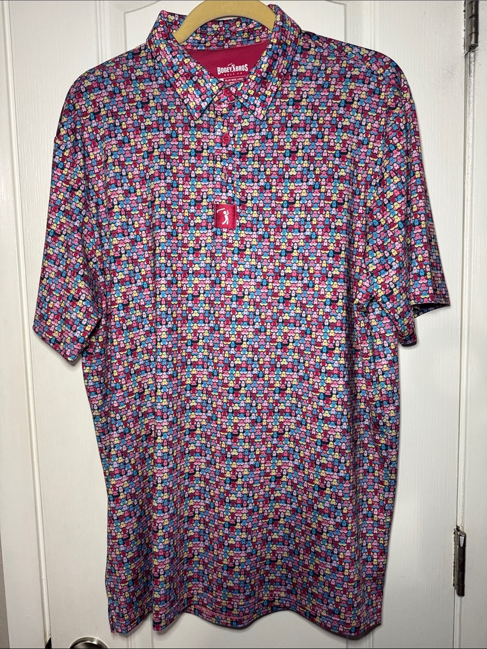 Bogey Bros Men’s Multicolor Printed Golf Polo